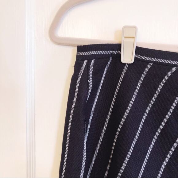 Banana Republic Navy Stripe Wrap A-Line Skirt - Picture 9 of 14
